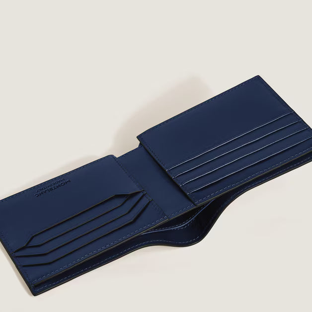 Portefeuille 8cc en Cuir Meisterstück Noir et bleu