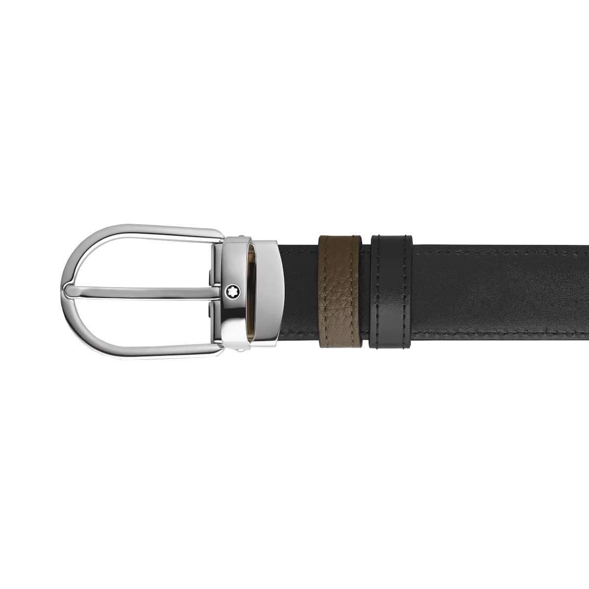 Ceinture Réversible Horseshoe 30 mm Montblanc Grainé Vert