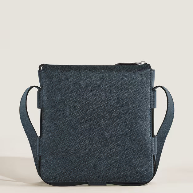 Sacola Mensageiro Vertical em Couro Sartorial