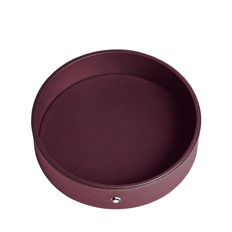 Accessoire de bureauMontblancPlateau de bureau rond en cuir cassis grand