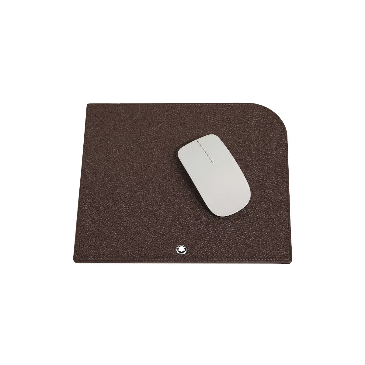 Accessoire de bureauMontblancTapis de Souris Montblanc en Cuir Grainé Marron