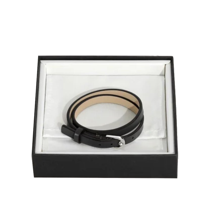 Bracelet hommeMontblancBracelet Montblanc avec boucle fer à cheval noir, taille réglable