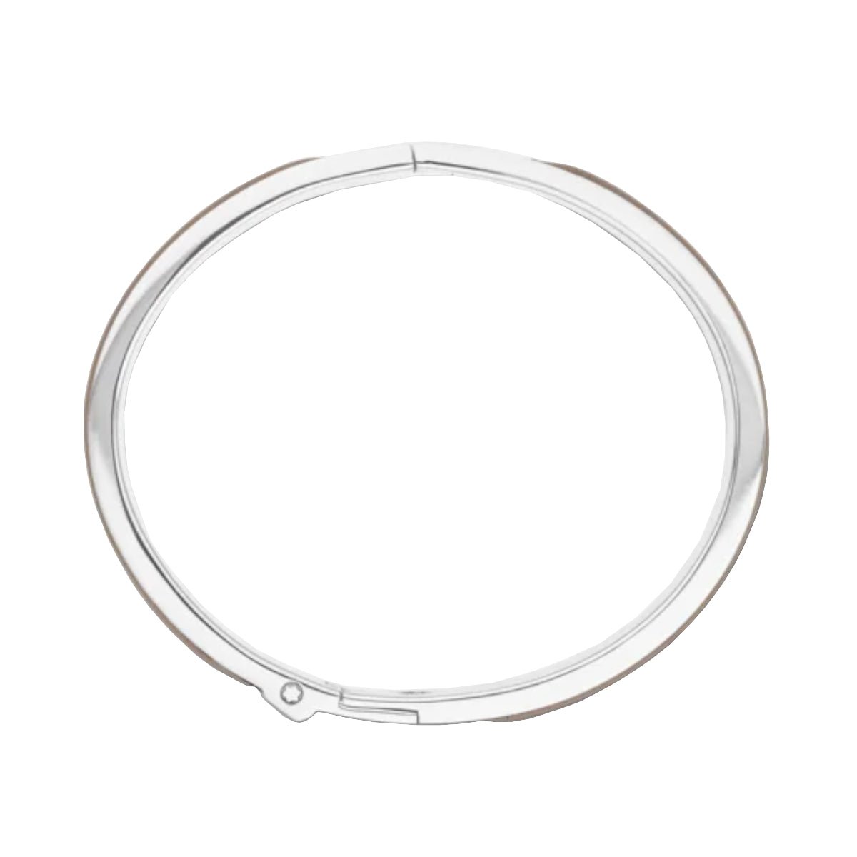 Bracelet hommeMontblancJonc Montblanc M Logo en Acier et Cuir Mastic