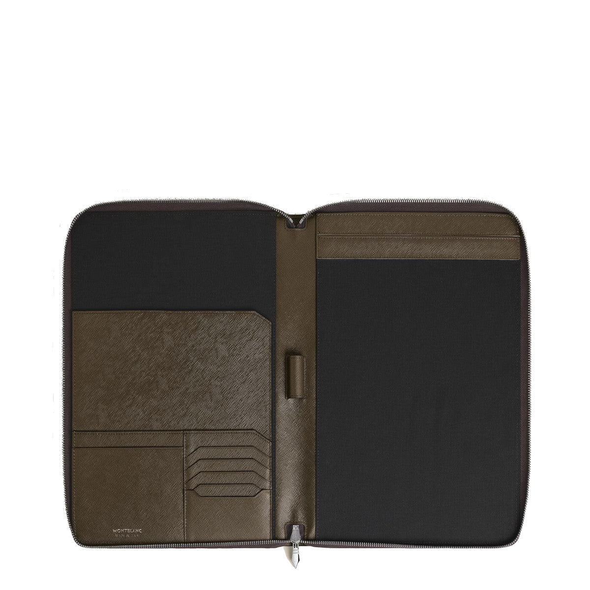 Carnet de noteMontblancÉtui pour Carnet Moyen Format Zippé Montblanc en Cuir Sartorial Kaki