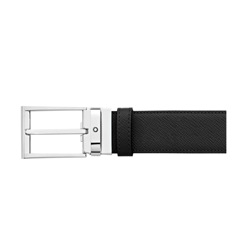 Ceinture hommeMontblancCeinture Montblanc trapèze à boucle ardillon finition palladium brillant
