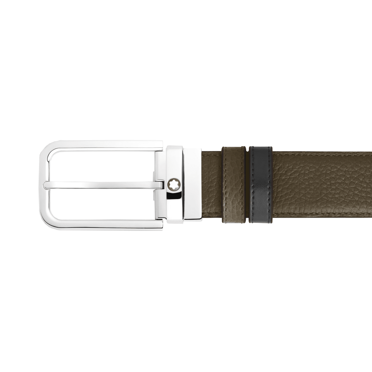 Ceinture hommeMontblancCeinture Réversible 35 mm à boucle Rectangulaire Montblanc Grainé Vert