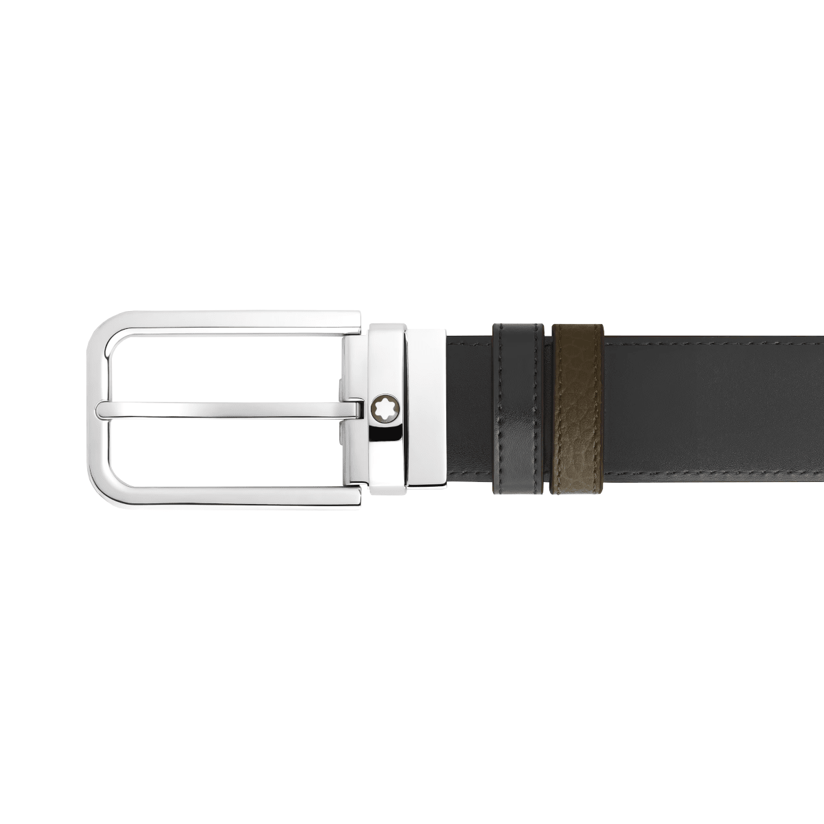 Ceinture hommeMontblancCeinture Réversible 35 mm à boucle Rectangulaire Montblanc Grainé Vert