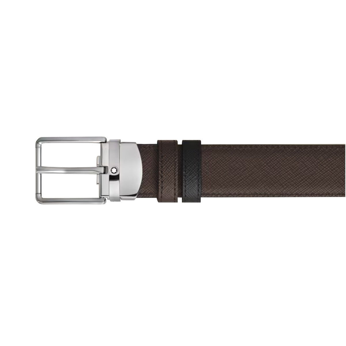 Ceinture hommeMontblancCeinture réversible motif fer à cheval 30 mm en cuir Montblanc Sartorial ébène