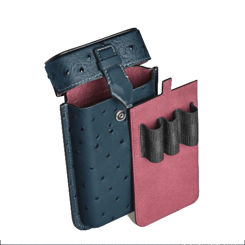 Étui pour styloMontblancÉtui Montblanc multifonction plume avec bandoulière en cuir embossé Autruche