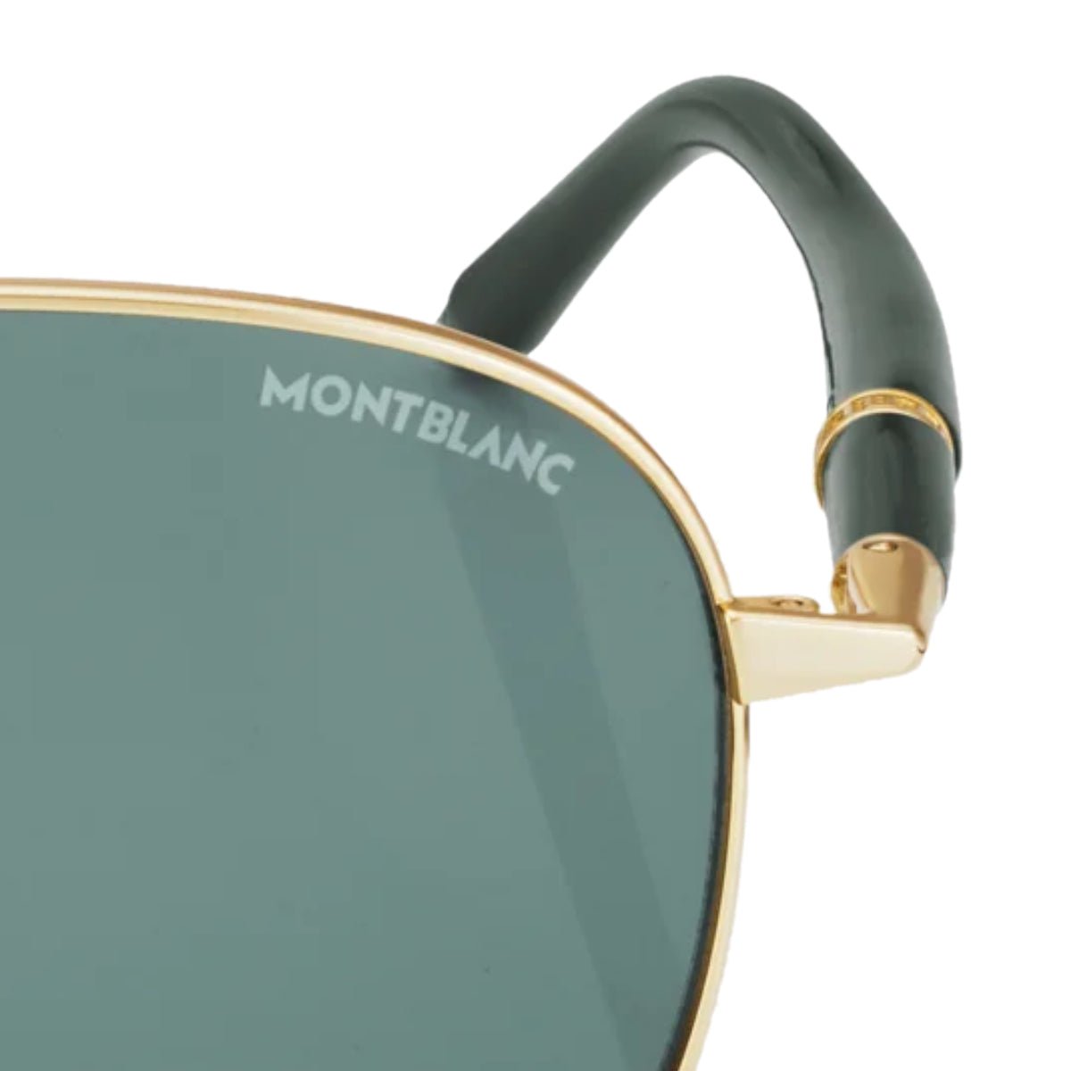 Lunettes de soleilMontblancLunettes de soleil à montre métallique Dorée