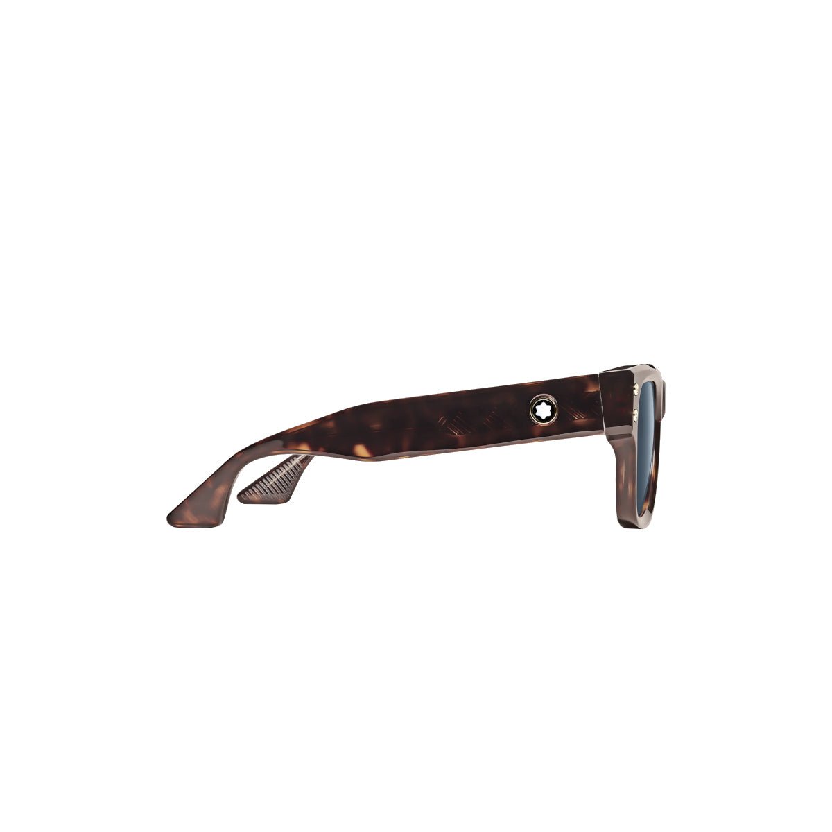 Lunettes de soleilMontblancLunettes de soleil carrées à monture en acétate couleur havane