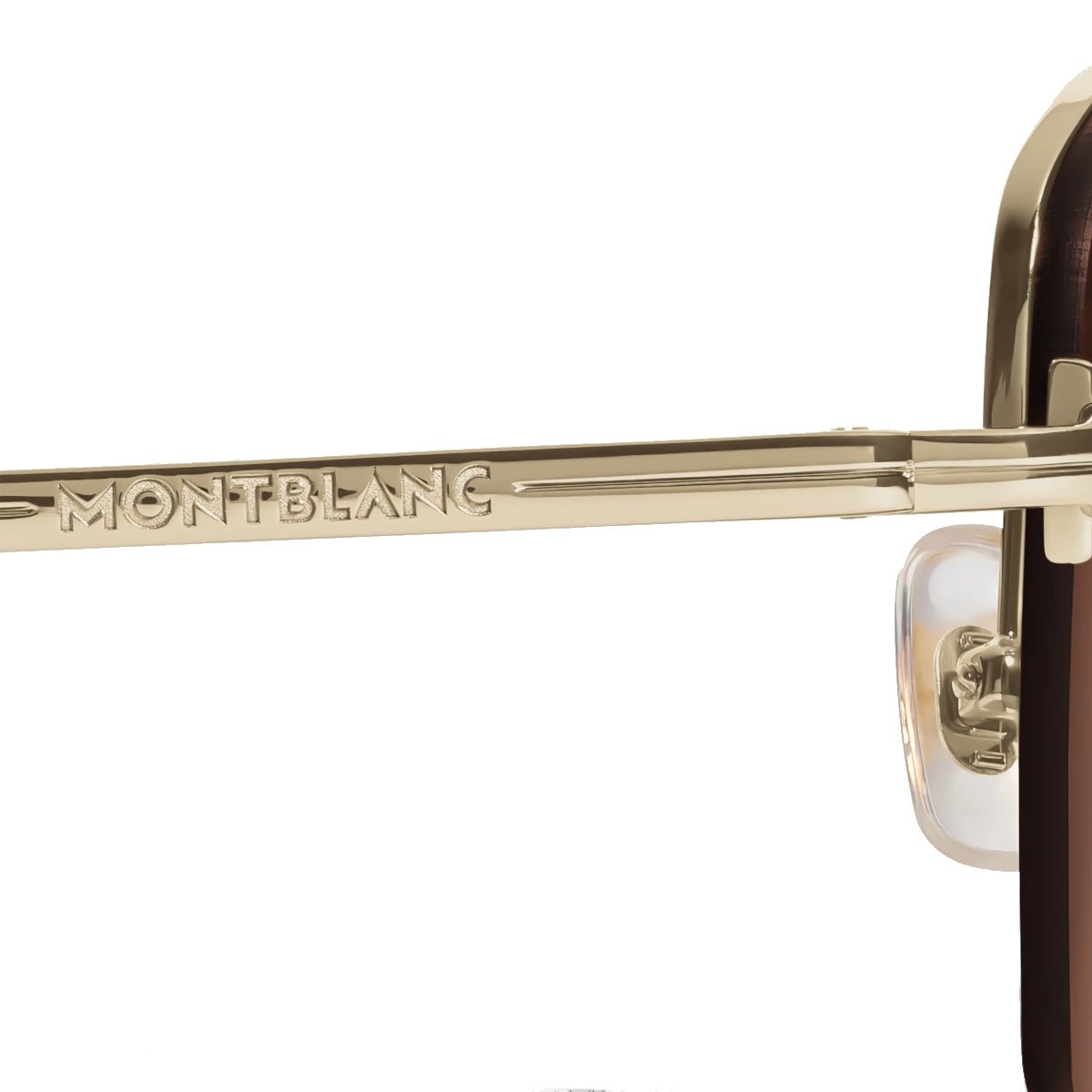 Lunettes de soleilMontblancLunettes de soleil ovales à monture métallique dorée