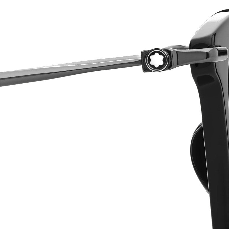 Lunettes de soleilMontblancLunettes de soleil rectangulaires à monture en acétate noir