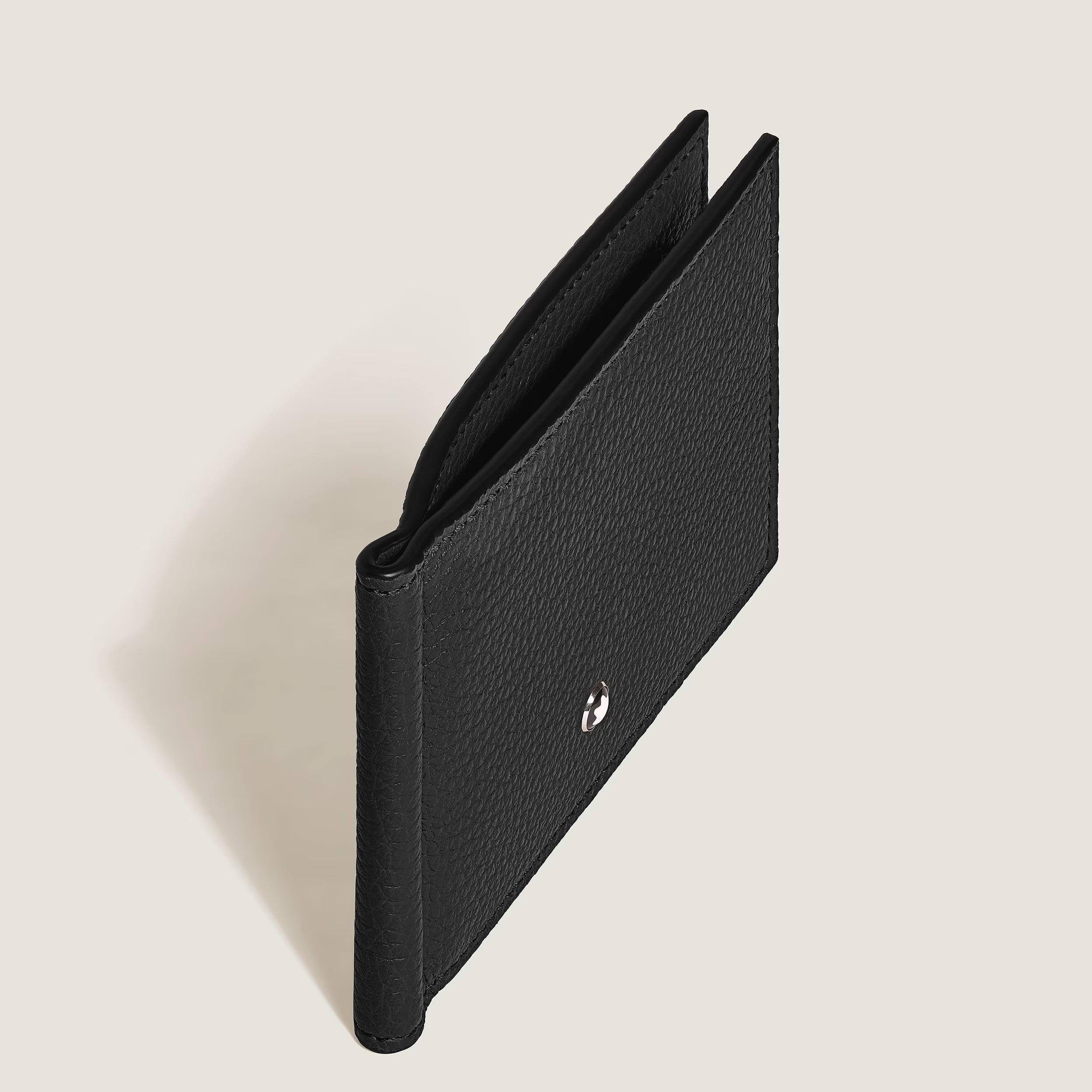 Cartera 6cc con Clip para Billetes de Cuero Grabado