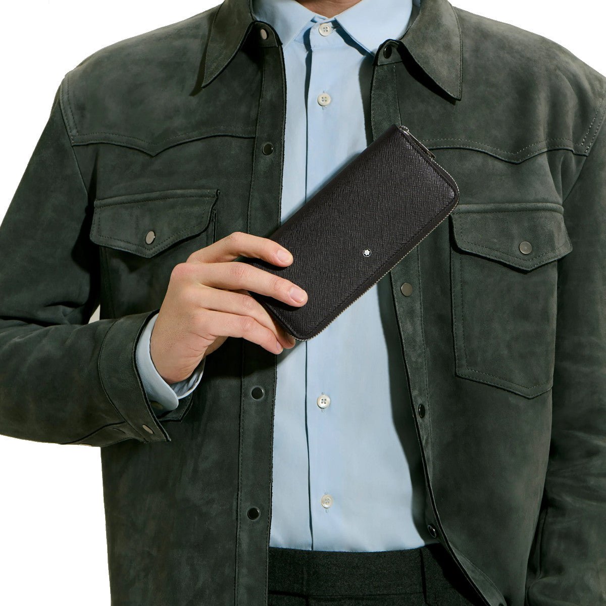 PortefeuilleMontblancPortefeuille 8cc Zippé Montblanc Sartorial Noir