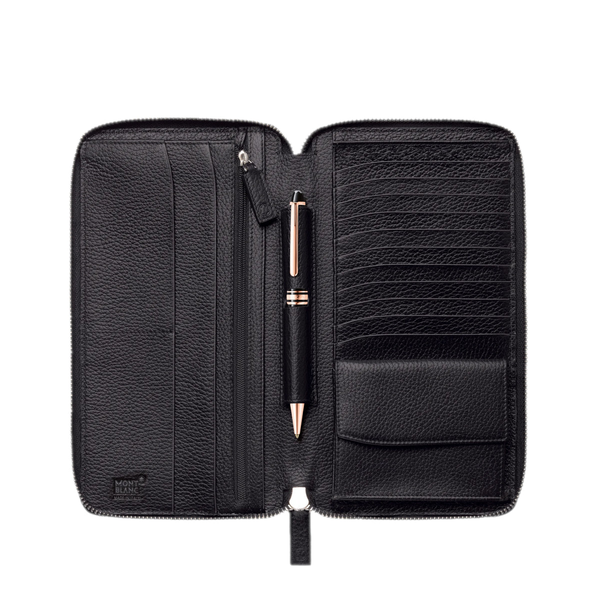 PortefeuilleMontblancPortefeuille de voyage Montblanc Meisterstück Soft Grain 13cc avec fermeture éclair