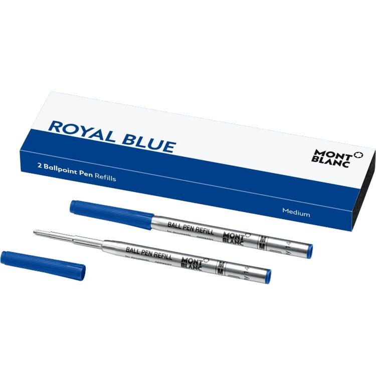 Recharge stylo billeMontblanc2 recharges pour stylo bille Montblanc (M), Royal Blue