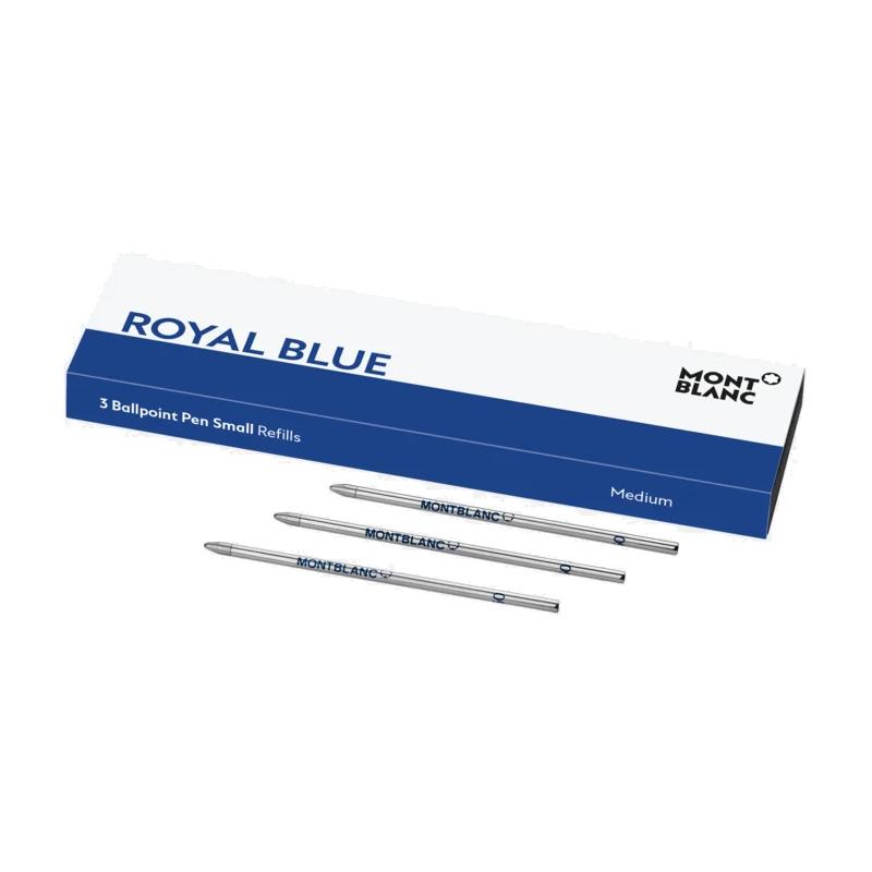 Recharge stylo billeMontblanc3 Recharges pour stylo bille Petit Modèle Royal Blue pour Montblanc Meisterstück Mozart