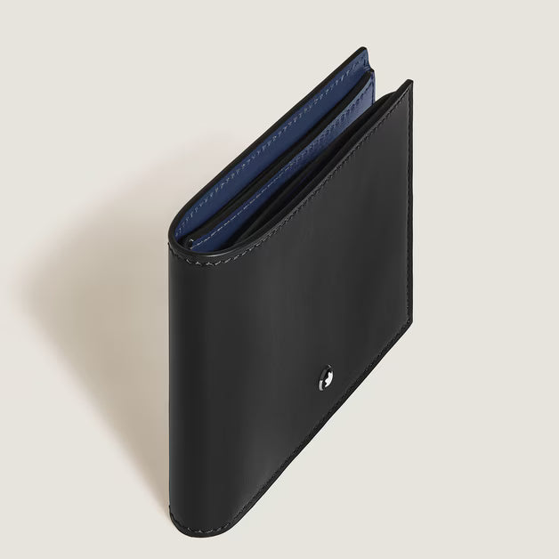 Portefeuille 8cc en Cuir Meisterstück Noir et bleu