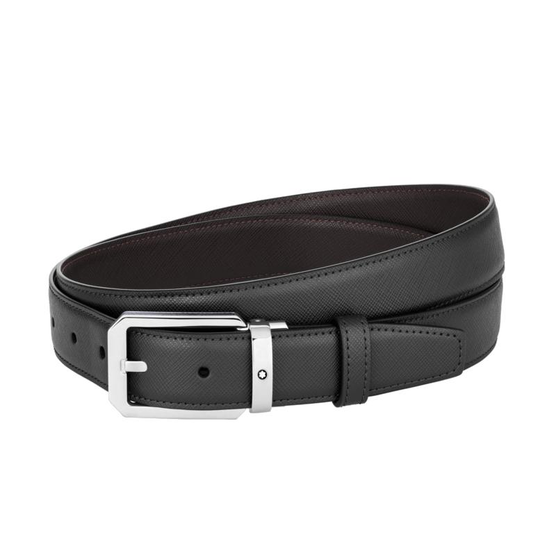 CeintureMontblancCeinture réversible de 30 mm Montblanc en cuir noir/marron