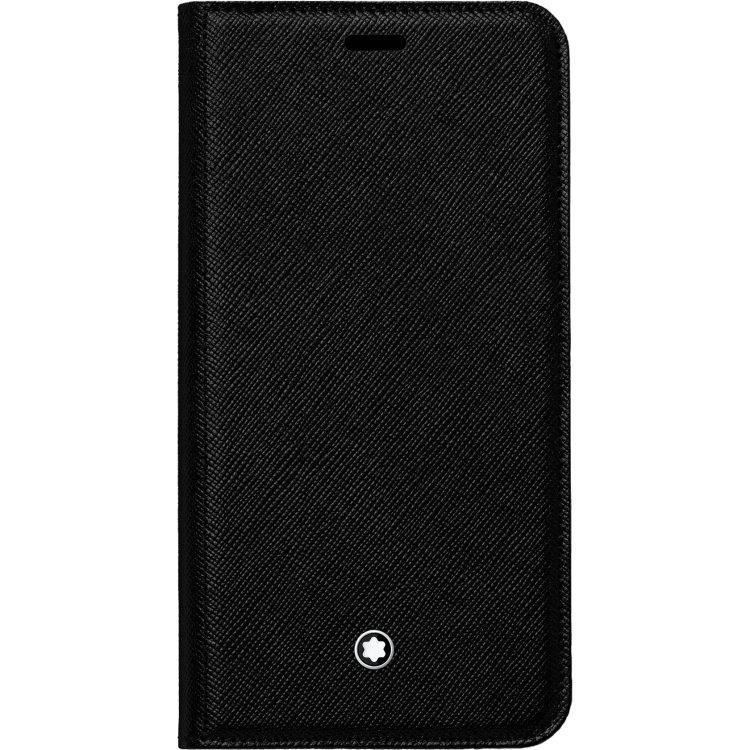 Étui pour IPhone XS MaxMontblancÉtui à rabat avec poche 2cc et poche transparente Montblanc Sartorial pour iPhone Apple XS Max