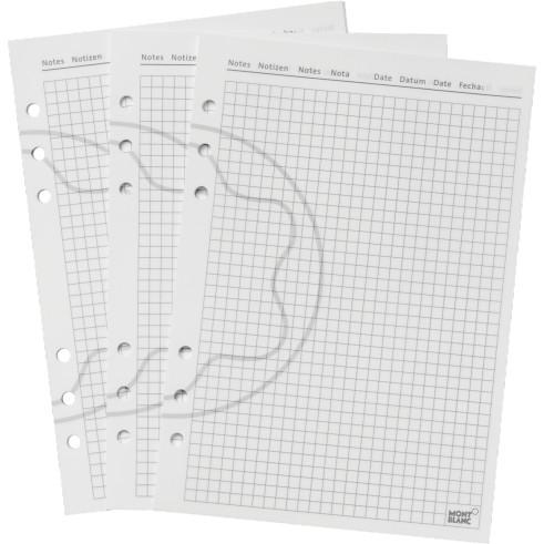 Recharges pagesMontblancPages à petits carreaux grand format