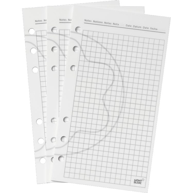 Recharges pagesMontblancPages à petits carreaux moyen format