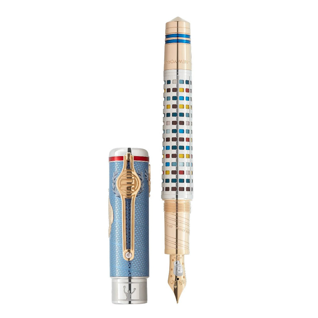 Stylo Plume Mont Blanc Pour Dame - Années 90, Plume En Or, Résine Noire, Avec écrin - Occasion