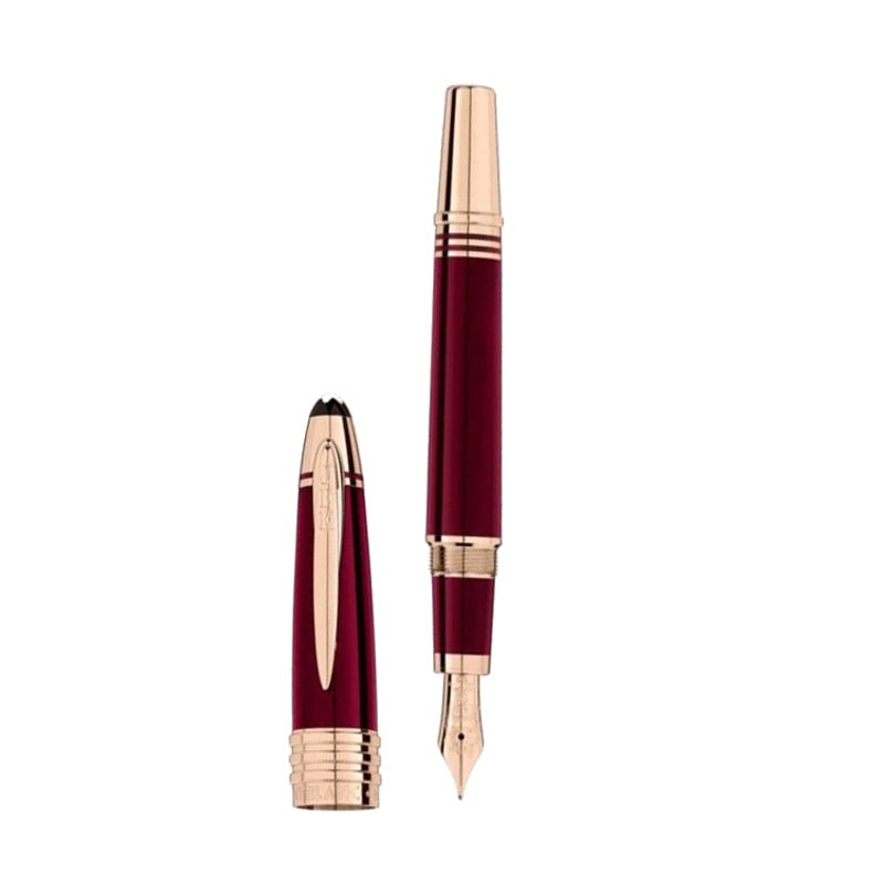 Stylo Plume Laqué Bordeaux (burgundy) - Neuf De Stock, Jamais Encré - Plume Bicolore En Acier