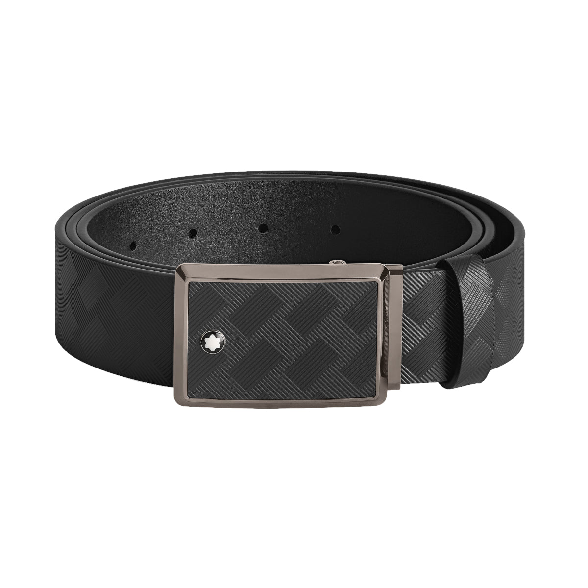 Ceinture Montblanc de 35 mm en cuir noir