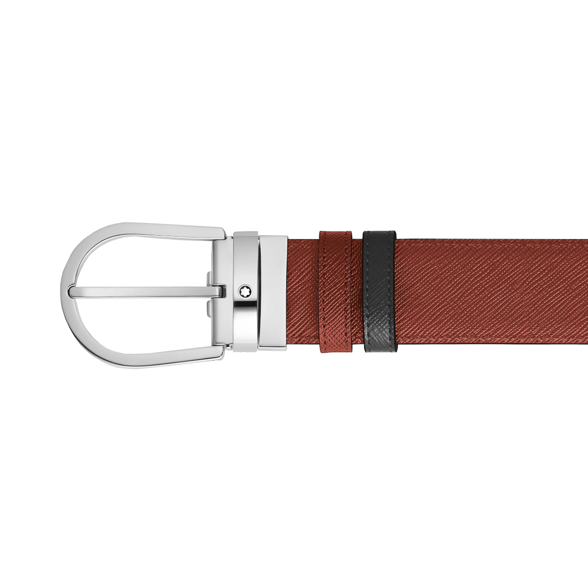 Ceinture réversible motif fer à cheval 35 mm en cuir Montblanc Sartorial Rouge