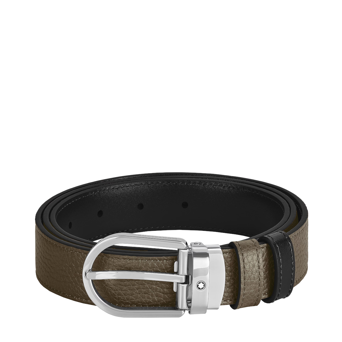 Ceinture Réversible Horseshoe 30 mm Montblanc Grainé Vert