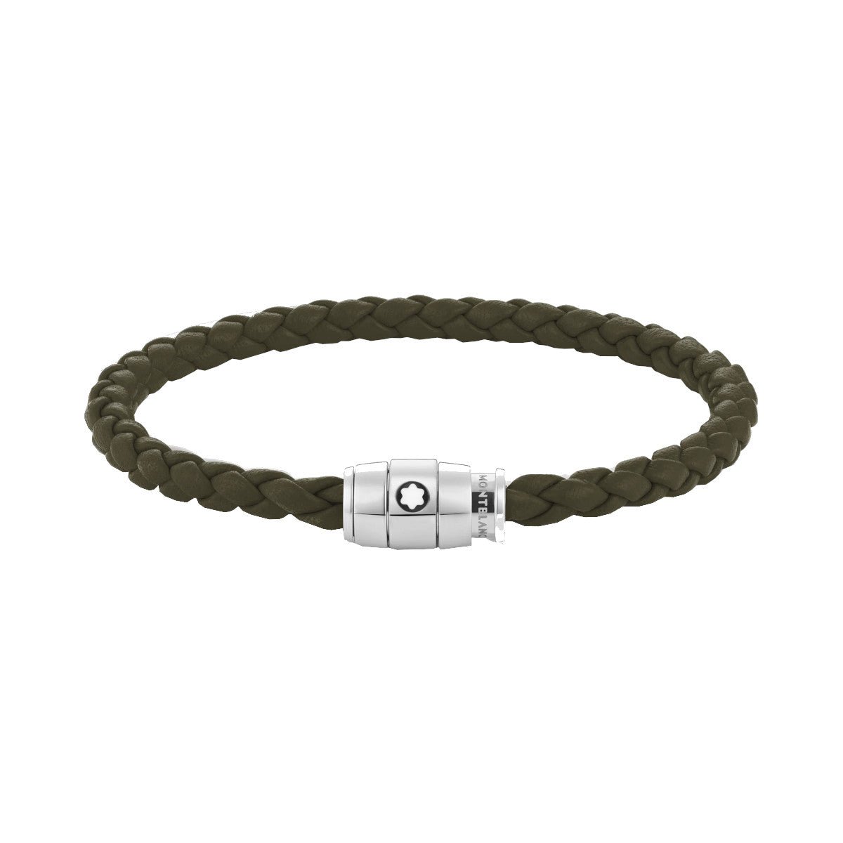 Bracelet hommeMontblancBracelet large Montblanc cuir souple kakiS