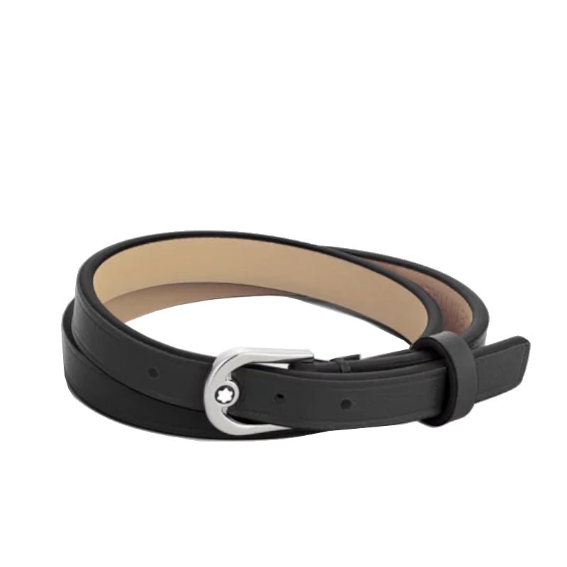 Bracelet hommeMontblancBracelet Montblanc avec boucle fer à cheval noir, taille réglable