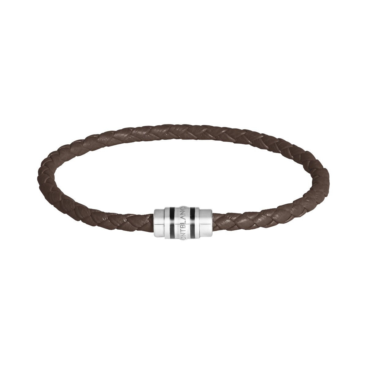 BraceletMontblancBracelet Montblanc en acier 3 anneaux Grainé EbèneS