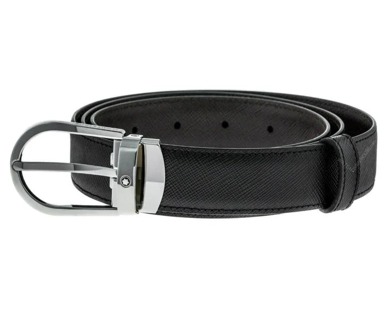 Ceinture hommeMontblancCeinture affaires noire à couper selon la taille