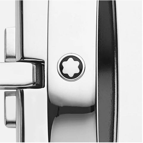 Ceinture hommeMontblancCeinture Montblanc à boucle fer à cheval de 35 mm en cuir Sfumato couleur vert anglais