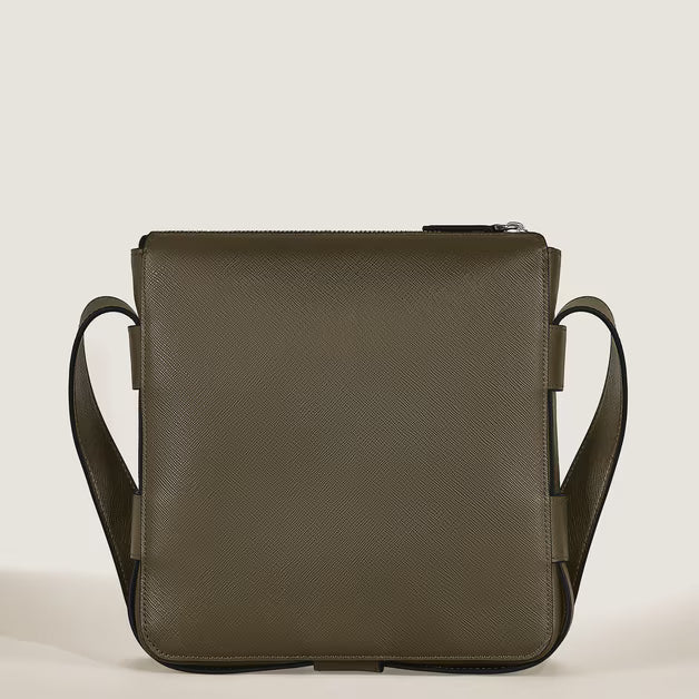 Sac Messenger Vertical en Cuir Sartorial