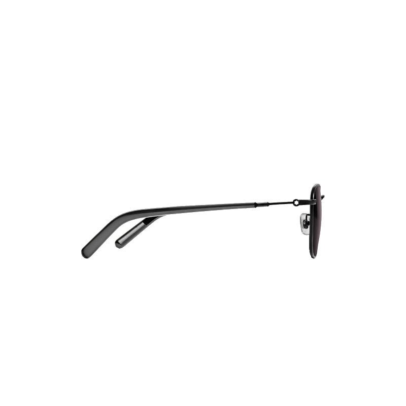Lunettes de soleilMontblancLunettes de soleil carrées à monture métallique couleur Noire