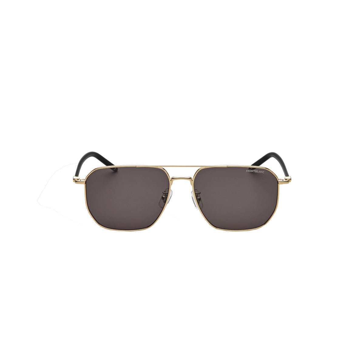 Lunettes de soleilMontblancLunettes de soleil carrées à monture métallique dorée