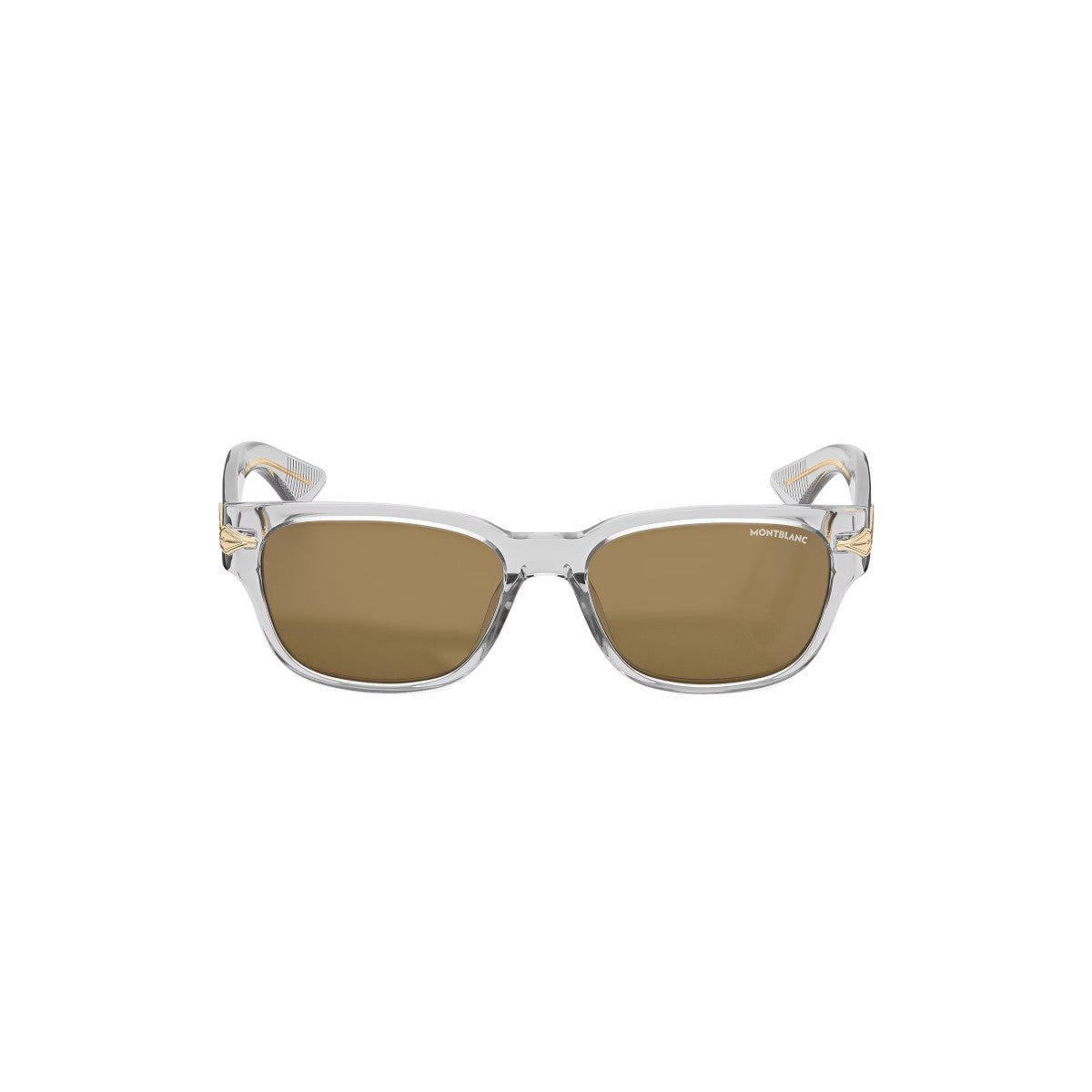 Lunettes de soleilMontblancLunettes de soleil Montblanc carrées à monture en acétate grise