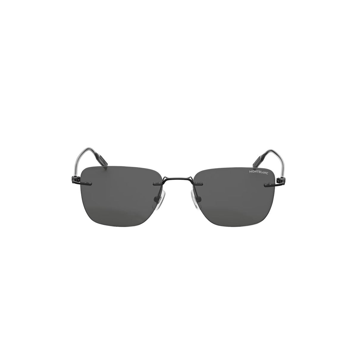 Lunettes de soleilMontblancLunettes de soleil Montblanc carrées à monture métallique Noir