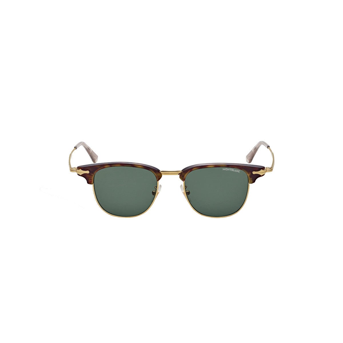 Lunettes de soleilMontblancLunettes de soleil rectangulaires à monture métallique dorée