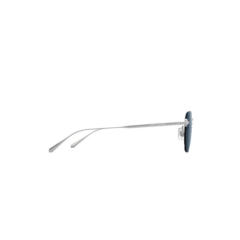Lunettes de soleilMontblancLunettes de soleil rondes à monture métallique argentée