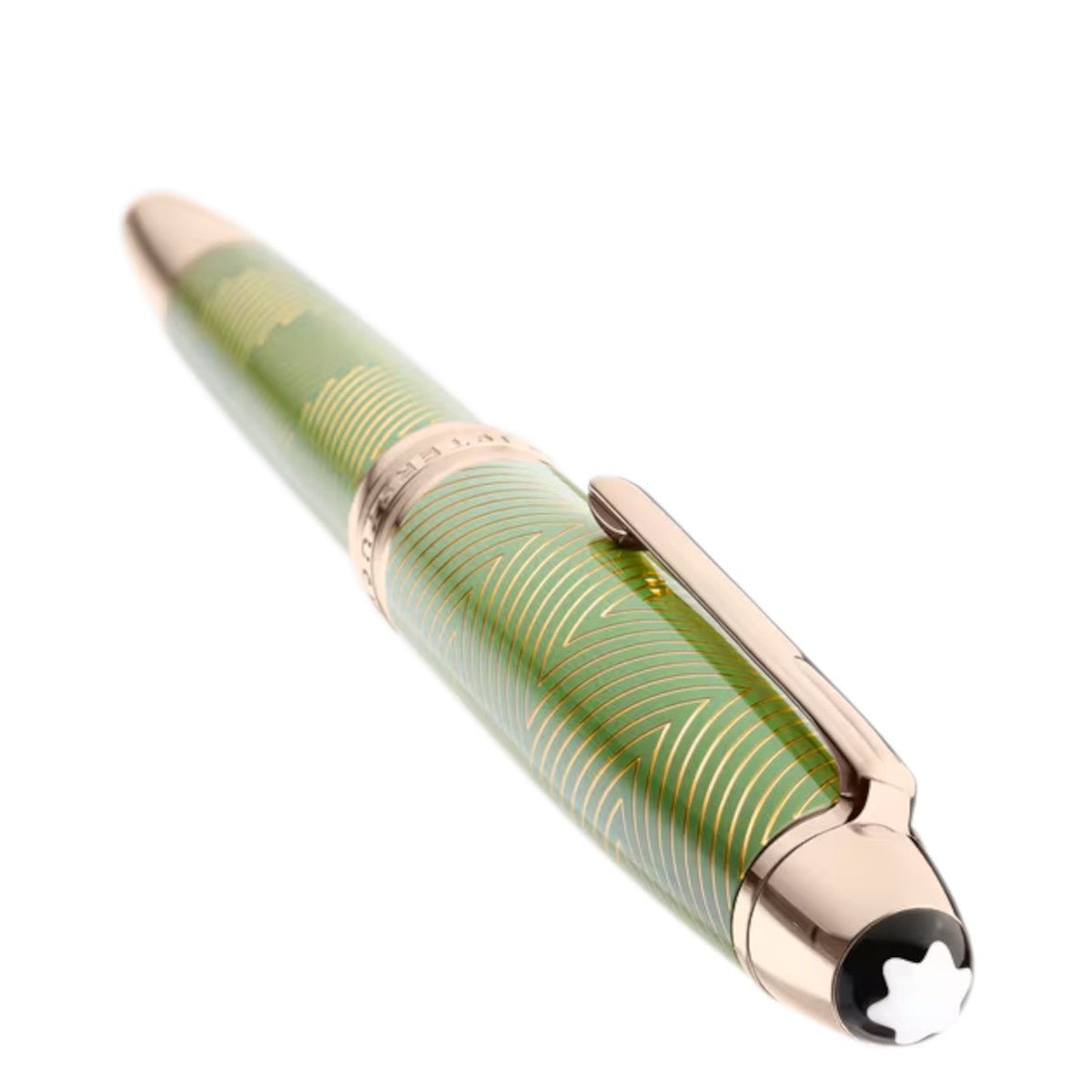 RollerballMontblancStylo plume Montblanc Incurvée Meisterstück Calligraphy Solitaire Celadon Dégradé