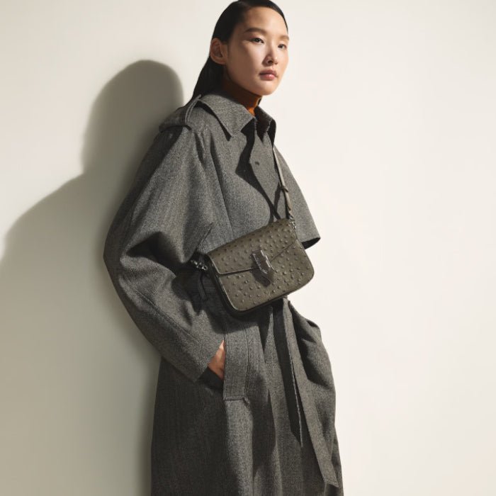 Sacoche à bandoulièreMontblancSac à bandoulière Montblanc en cuir embossé Autruche