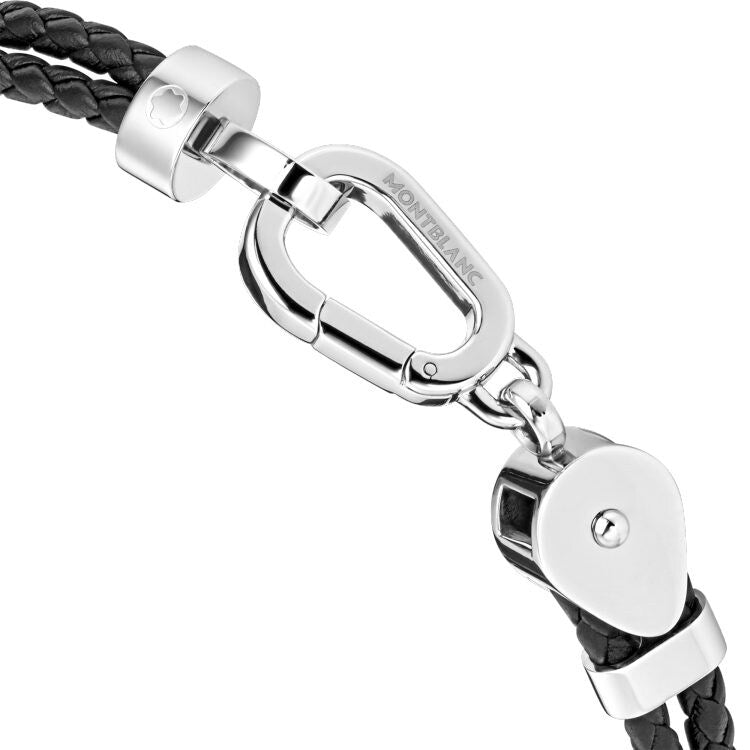 Bracelet double Wrap Me en cuir et acier