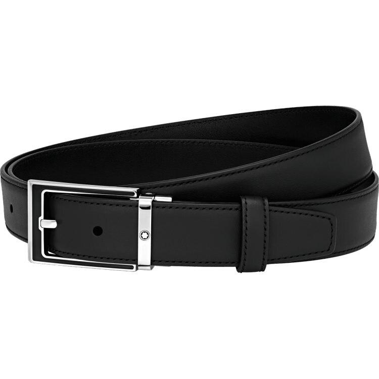 Ceinture affaires noire à couper selon la taille - Boutique-Officielle-Montblanc-Cannes