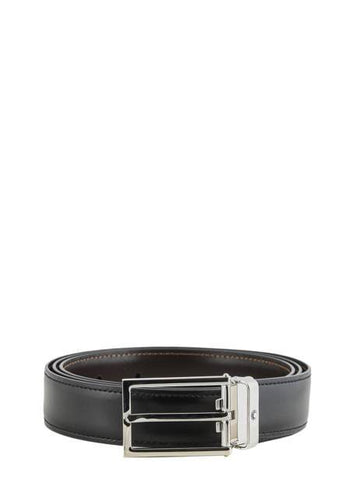 Ceinture affaires réversible noire/marron à couper selon la taille - Boutique-Officielle-Montblanc-Cannes