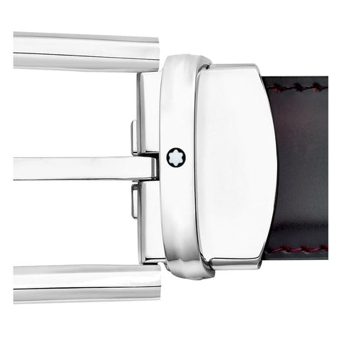 Ceinture à boucle fer à cheval de 30 mm en cuir bordeaux